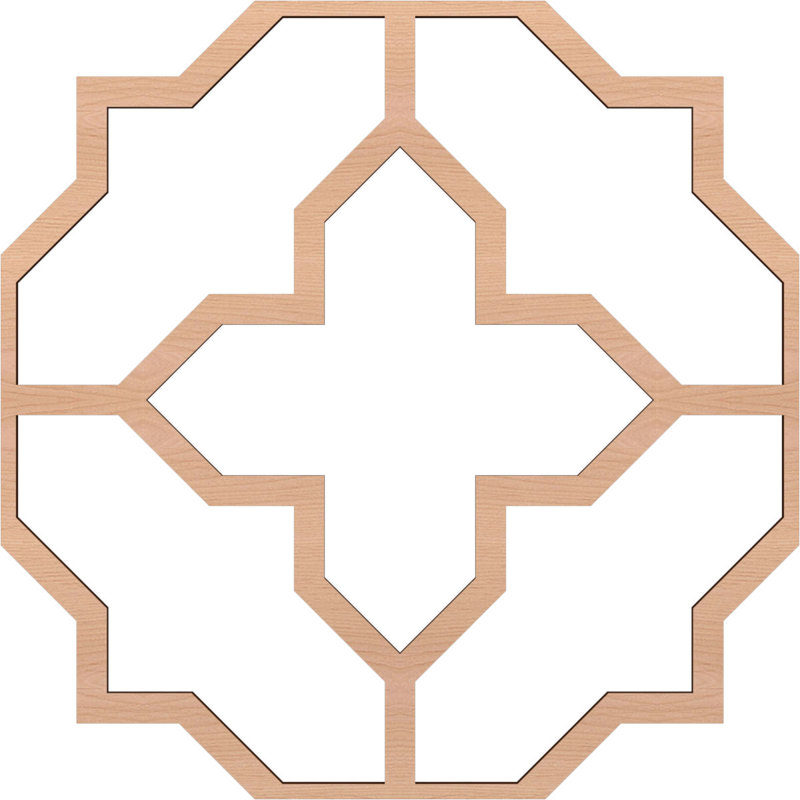 Charpente de plafond décorative Laird, Aulne, H 33 po x l 33 po x P 0,375 po