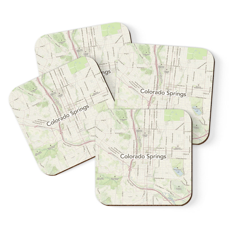 Sous-verre carte des États-Unis, Cityado Springs