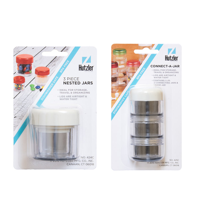 Nesting Jar & Connect-a-jar Set Carded Gray, Light Gray
