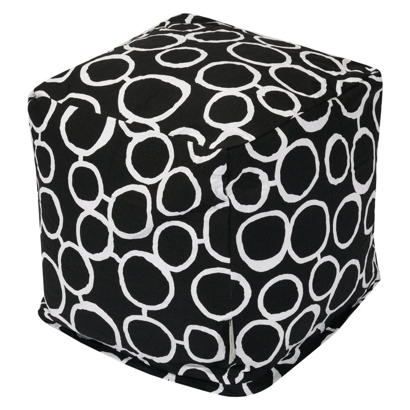 Logue Upholstered Ottoman, Black