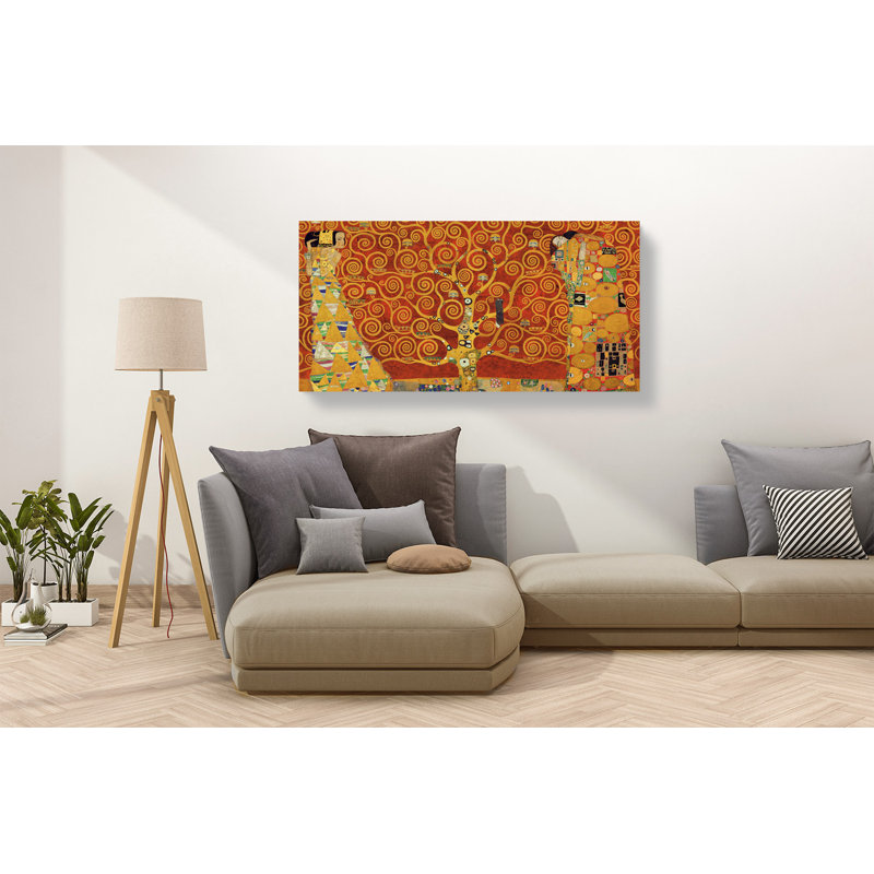 Tree Of Life by Gustav Klimt - Wrapped Canvas Painting, 60cm H x 120cm W x 4cm D