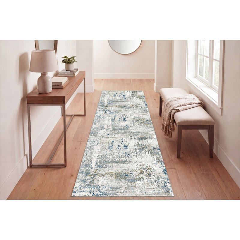 Tapis gris Shaniya, Tapis de couloir : 2 pi 2 po x 7 pi 7 po