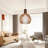 1-Light Pendant Light Wood Black-587291981