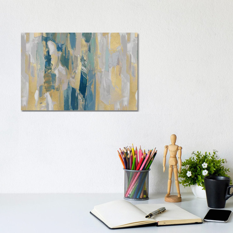 Revelation Teal by Jennifer Martin - Wrapped Canvas Painting, 20.32cm H x 30.48cm W x 1.905cm D