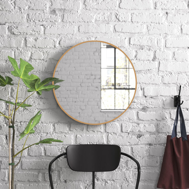 Miroir mural Avon, Or, 34 po x 34 po