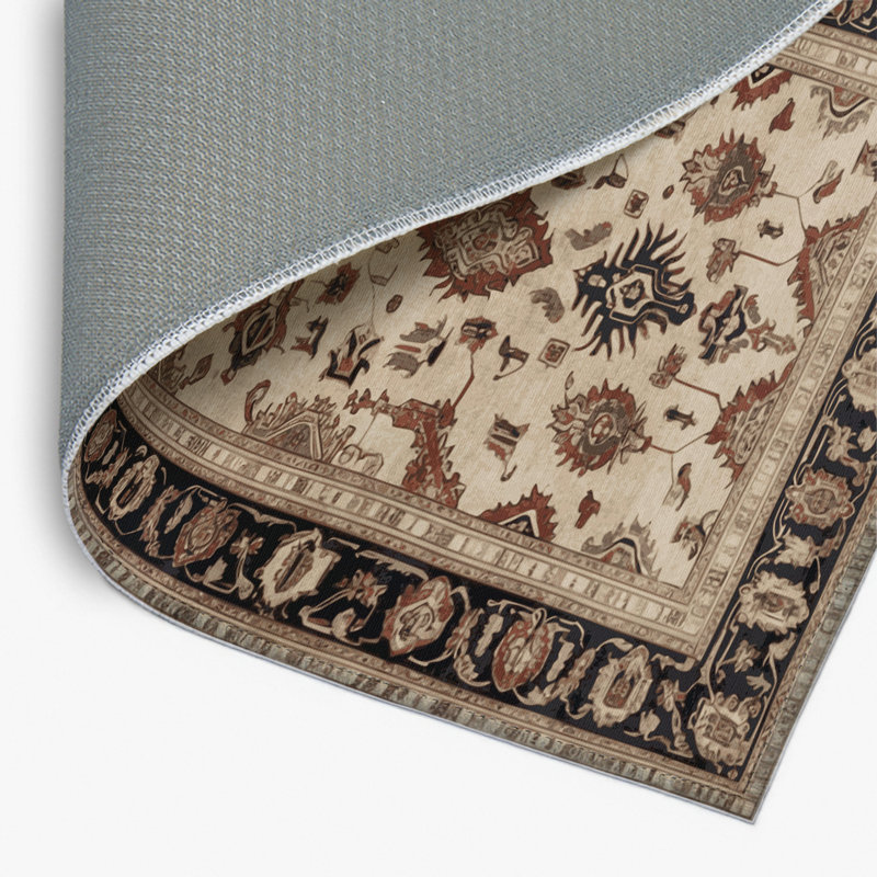 Persian Brown Indoor and Outdoor Area Rug, Rectangle 2' x 3'