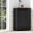 Black Bathroom Cabinet Triangle Corner Storage Cabinet With Adjustable Shelf Modern Style Mdf Board-944444570