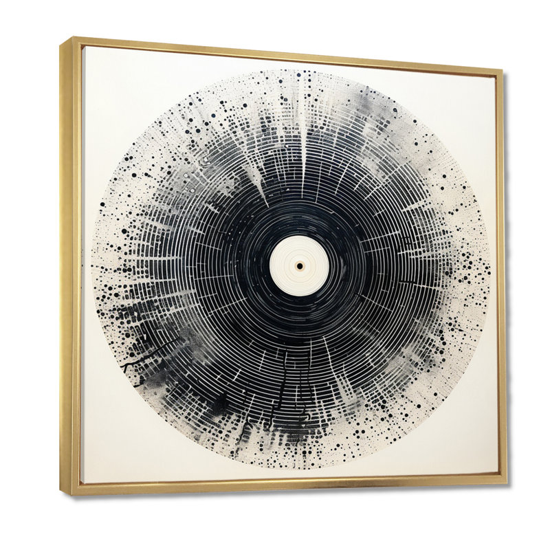 Vinyle disque vinyle Serenade III, Cadre flottant doré, 44" H x 44" W