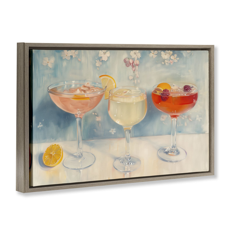  Toile flottante encadrée Fun, H 17 po x l 25 po, Cadre flottant orme Montalcino