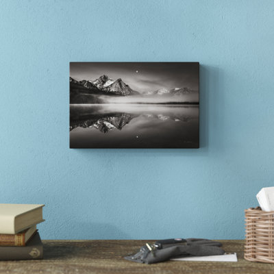 Moonset On McGown Peak by Alan Majchrowicz - No Frame Print on Canvas