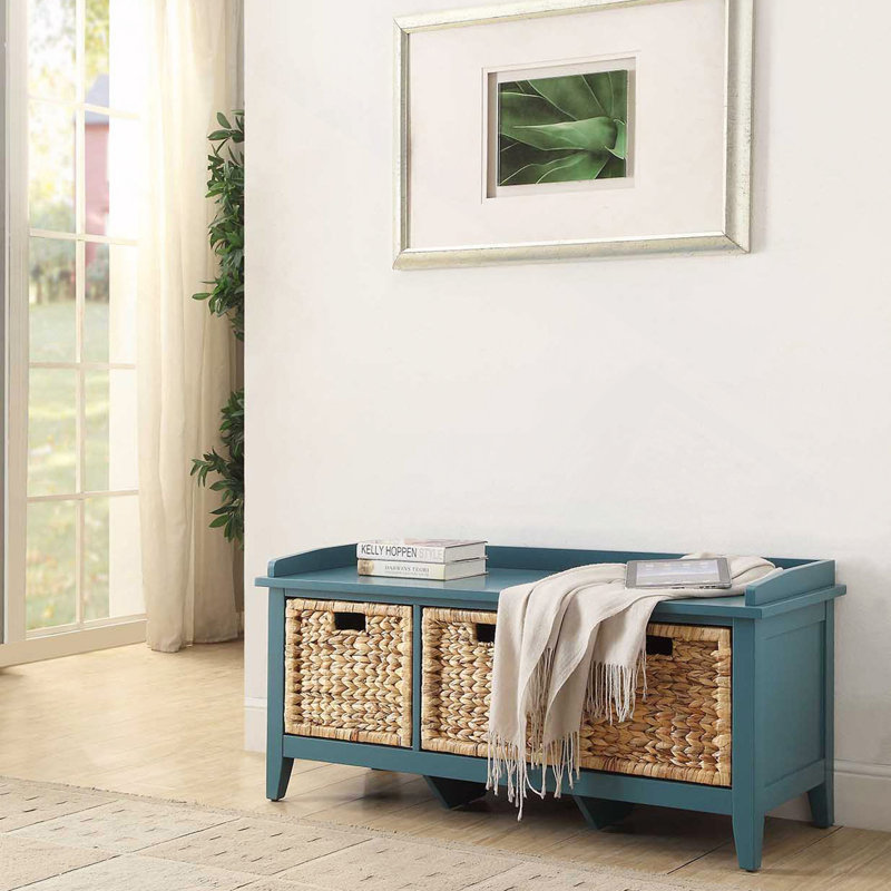 Banc sarcelle avec 3 tiroirs
