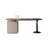78.74"Tan Curved Saddle Leather Credenza Desk-1399077895