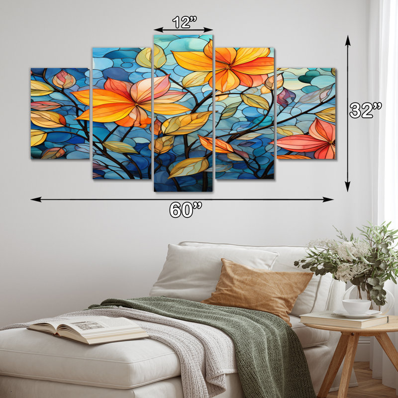 «Colorful Mosaic I» sur toile, reproduction de 5 pièces