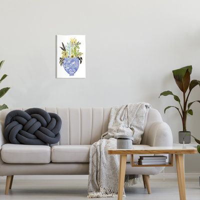 «Whimsical Botanicals Ornate Planter Floater», art mural sur toile par Karen Fields