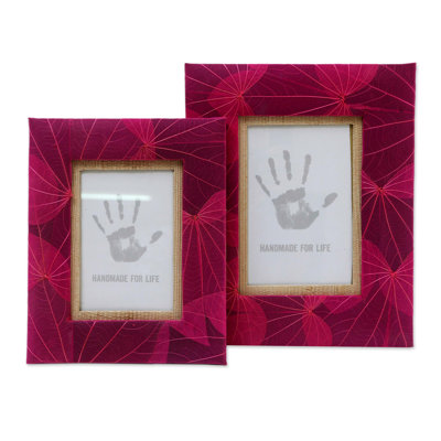 Red Wood Matte Picture Frame - Set of 2