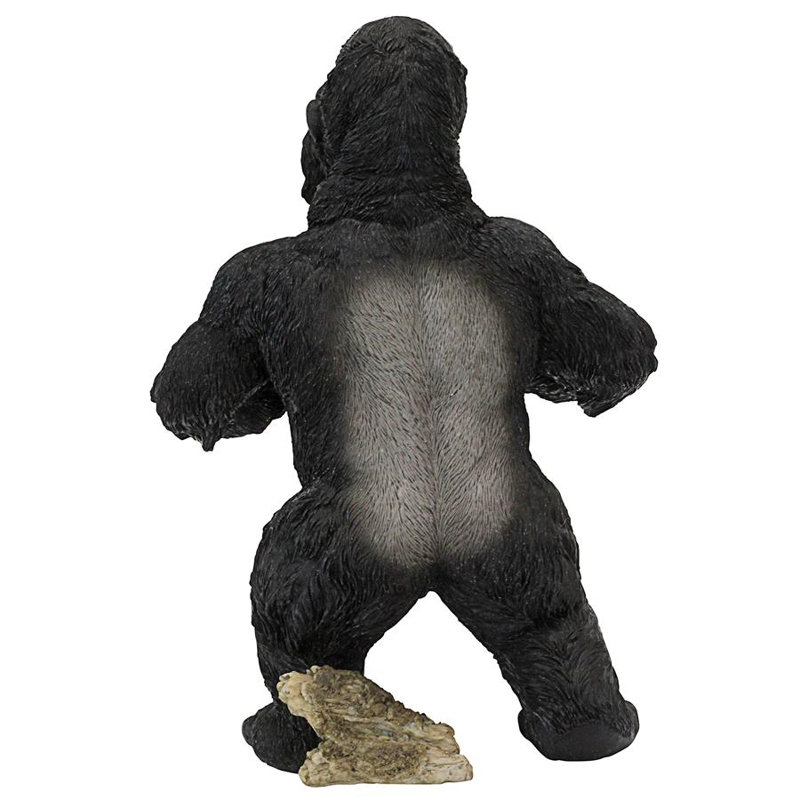 Large Black Resin Great Ape Jungle Animal Statue
