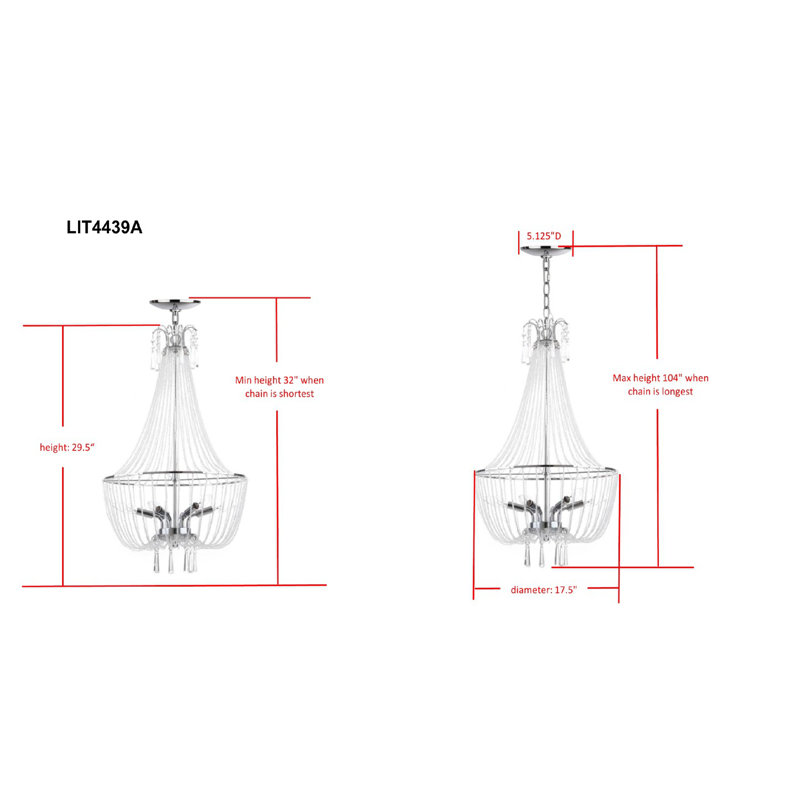 Claridge 4 - Light Dimmable Empire Chandelier