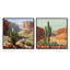 Cactus et le canyon en Arizona I - Art mural floral cactus - ensemble de 2 décorations murales traditionnelles-1195879155-1195879156-1195879157
