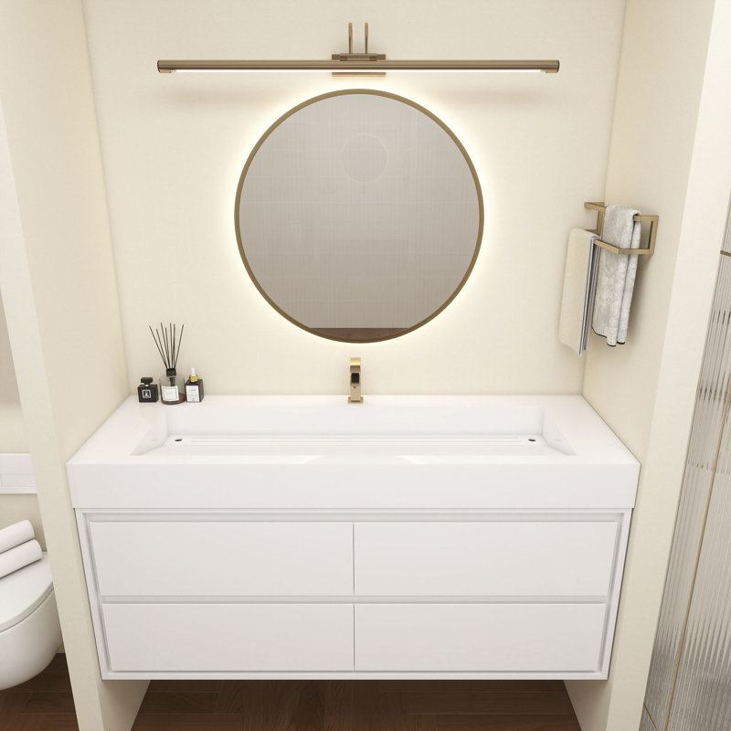 Base de meuble-lavabo 60 po Victoria, Blanc lustré