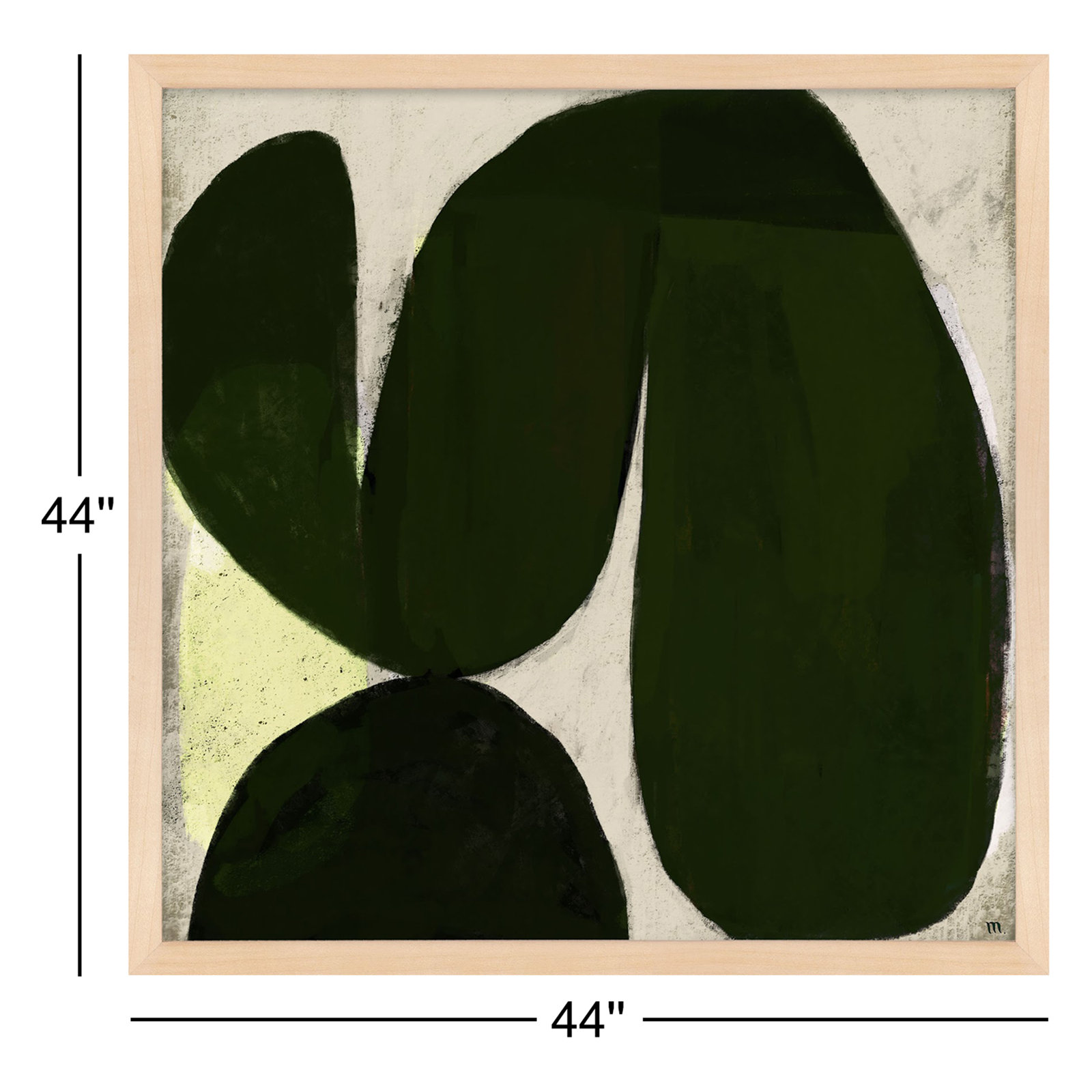 Vanessa "Succulent No. 7" Print, Brown, 44" H x 44" W x 1.25" D