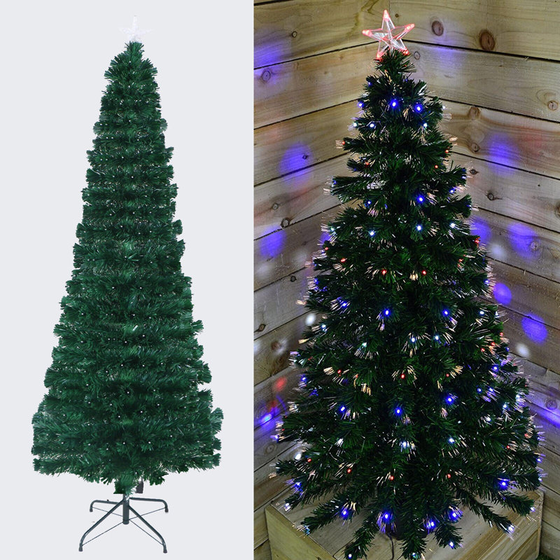 180cm H Lighted Artificial Pine Christmas Tree