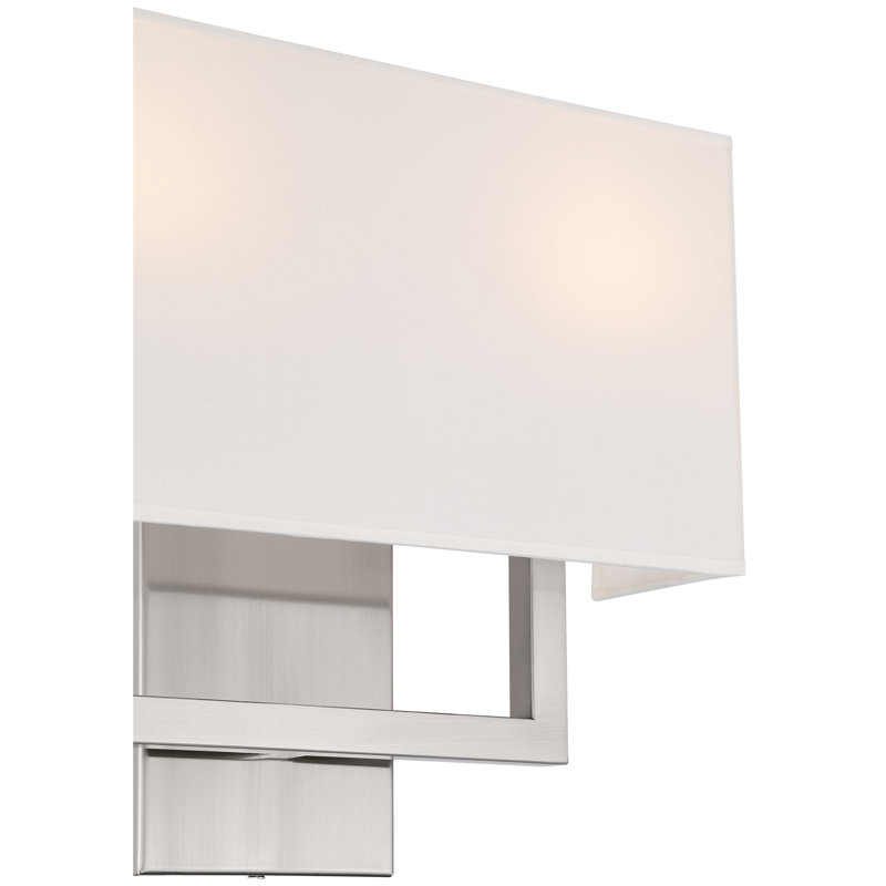 Steel Armed Sconce, Brushed Steel