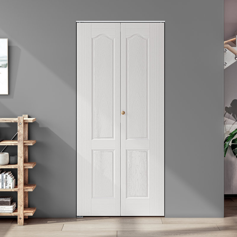 Porte pliante à 2 panneaux à peindre, bois manufacturé apprêté blanc, trousse de quincaillerie complète incluse, 36" x 80"