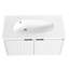 Lavabo de salle de bain en résine monotrou 36 po, 29,7 livres, filet seulement, sans trou de robinet, blanc, ensemble d'armoires ou d'installation de drainage