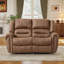 Causeuse inclinable manuelle en similicuir de 67 po de largeur-967238585