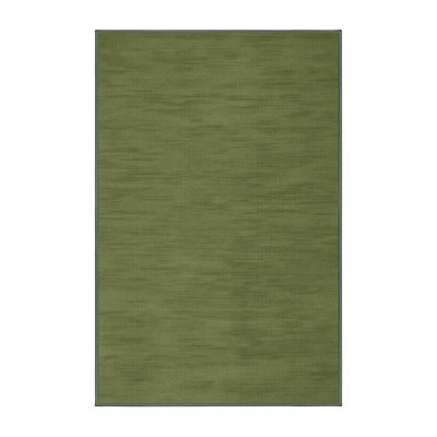 Tapis vert uni lavable à la machine
