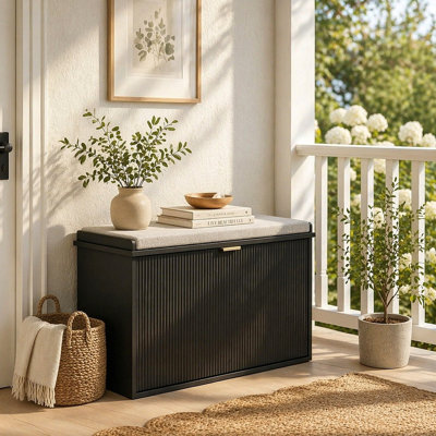 Armoire à chaussures élégante, banc de rangement, banc à chaussures