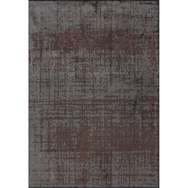 Rapture Gray/Brown Abstract Luxury Area Rug, Rectangle 7'10" x 11'2"