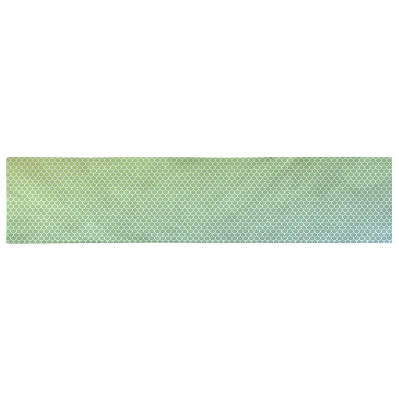 Chemin de table sirène balances Avicia, 91,5 po x 17,5 po, Polyester, Vert
