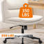 Chaise de bureau sans accoudoirs avec roulettes et siège large rembourré en polyuréthane-320294505
