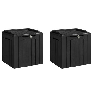 Boîte de rangement verrouillable en résine Furmax 31 gallons (ensemble de 2)
