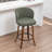 Devault Swivel Upholstered Counter Stool With Wood Frame-123161755
