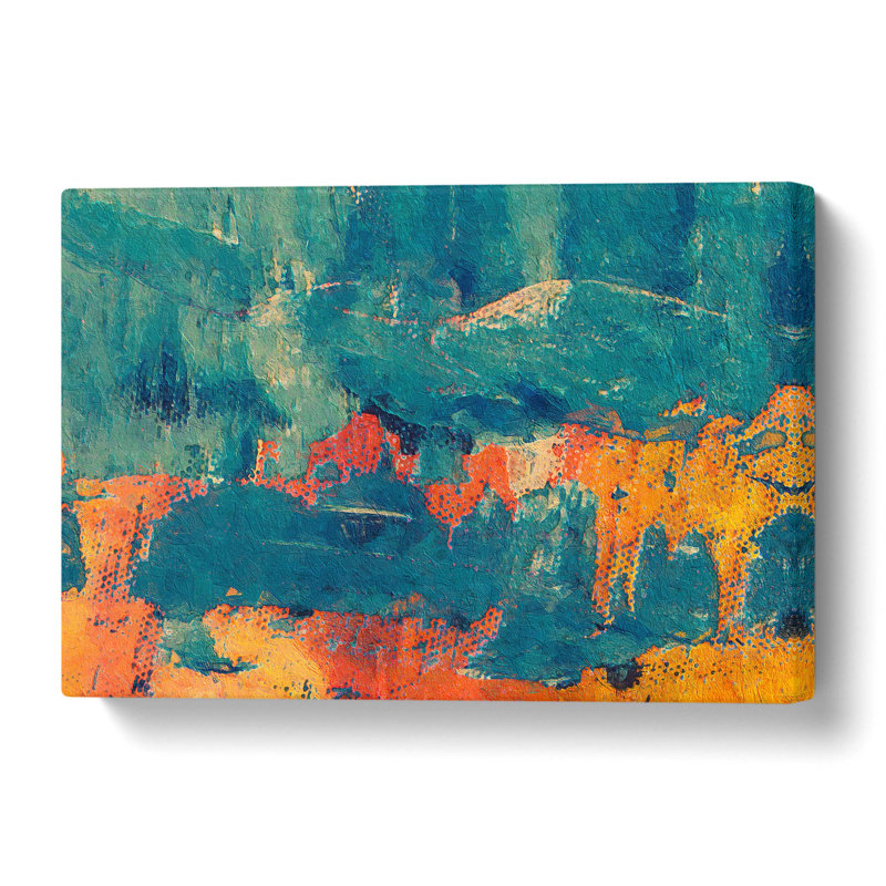 Abstract Art Painting Vol.430 by S.Johnson - Wrapped Canvas Painting, 35 cm H x 50 cm W