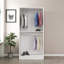Garde-robe moderne blanc, panneau de particules enduit 100% mélamine, 35,4 x 74,8 x 20,5 pouces | Conception durable et élégante, parfaite pour organiser les vêtements et les accessoires | Idéal pour une chambre à coucher ou un placard-940515287-940515286