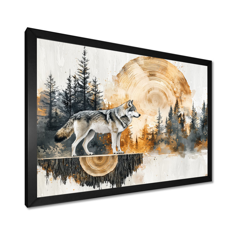 Grath - Animals Wall Art, Single Picture Framed Print, 30" H x 40" W, Black