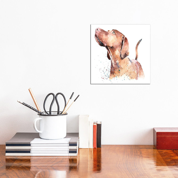 Doberman Smile by EdsWatercolours - Wrapped Canvas Gallery-Wrapped Canvas Giclée