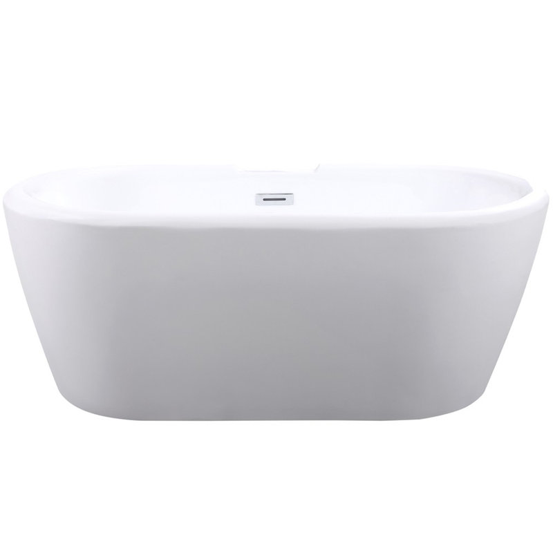 Windsor 59.1'' x 31.5'' Freestanding Soaking Acrylic Bathtub