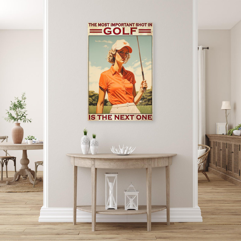 «The Most Import Shot In Golf», reproduction sur toile, H 14 po x l 11 po x P 1,25 po