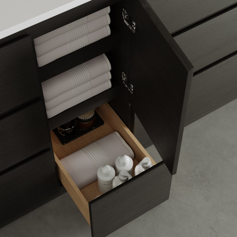 Anguilla 72 po X 20 po Meuble-lavabo double noyer