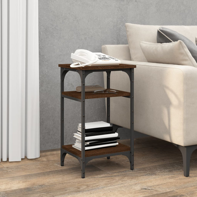 Makanda End Table, Brown Oak