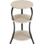 Table de bout ronde vintage à 3 niveaux avec rangement, table d'appoint compacte pour petits espaces-554083656