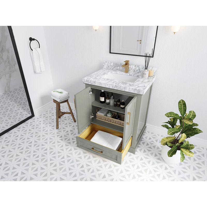 Boston 30 po X P 22 po De salle de bain Quartz, Doré Viola
