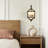 1-Light Indoor Wall Sconce, Black Interior Light Fixtures, Square Glass Shade Wall Mounted Lantern For Porch