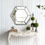 Miroir mural hexagonal 20,7 x 1,6 x 17,9 po pour décoration intérieure avec miroir de 20 po x 18 po convenant à de nombreux décors