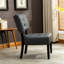 Fauteuil surdimensionné en cuir mélangé gris avec dossier élégant