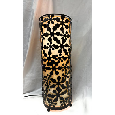 Lampe de table colonne en métal